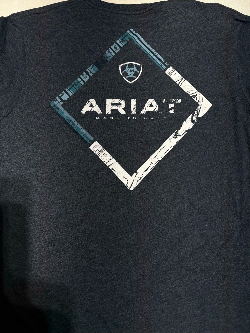 Ariat Dark Navy Heather Shield Logo Tee - Picture 2 of 3